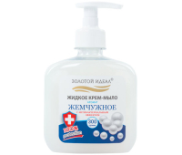 Мыло-крем жидкое 300 г ЗОЛОТОЙ ИДЕАЛ "Жемчужное", с антибактериальным эффектом, дозатор, 606780