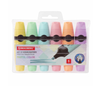 Набор текстовыделителей BRAUBERG 6 шт., АССОРТИ, "DELTA PASTEL", линия 1-5 мм, 151736