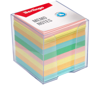 Блок для записи Berlingo "Standard", 9*9*9см, в пластиковом боксе, цветной, 274762