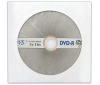 Диск DVD-R VS, 4,7 Gb, 16x, бумажный конверт, 511555