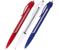 Ручка шариковая автоматическая ПИФАГОР "Шпаргалка", СИНЯЯ, корпус ассорти, узел 0,7 мм, линия письма 0,35 мм, 143285