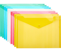 Папка-конверт с кнопкой Attache В5, 282x209мм, 180 мкм  ассорти 1019528