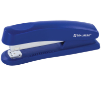 Степлер №24/6, 26/6 BRAUBERG "Standard+", до 30 листов, полнозагрузочный, синий, 228607