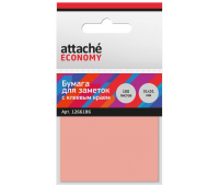 Стикеры Attache Economy 51x51 мм неоновый розовый (1 блок, 100 листов), 1266186