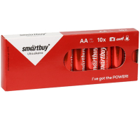 Батарейка SmartBuy AA (LR06) алкалиновая, 10 картон.уп., SBBA-2A10BX, 226838