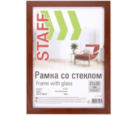 Рамка 21х30 см "итальянский орех" STAFF "Grand", багет 18 мм, стекло, МДФ, 391200