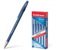 Ручка стираемая гелевая ERICH KRAUSE "R-301 Magic Gel", СИНЯЯ, корпус синий, узел 0,5 мм, линия письма 0,4 мм, 45211, 143312