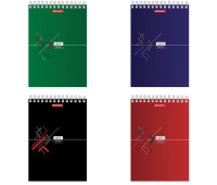 Блокнот А5 (146х205 мм), 80 л., гребень, картон, жесткая подложка, клетка, BRAUBERG, "Стильный", 129818