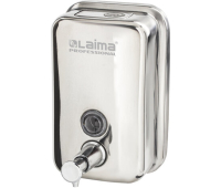 Дозатор для жидкого мыла LAIMA PROFESSIONAL INOX (гарантия 3 года), 0,5 л, нержавеющая сталь, зеркальный, 605394