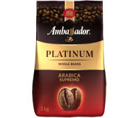 Кофе в зернах AMBASSADOR "Platinum", 100% арабика, 1 кг, вакуумная упаковка,и 622224