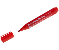 Маркер перманентный OfficeSpace "8004" красный, пулевидный, 2мм 158728