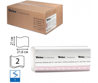 Полотенца бумажные  Viero V1 -200 (V-сложения) 1-слойные, 200л/уп,  белые 21*21,6