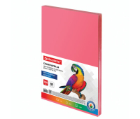 Бумага цветная BRAUBERG, А4, 80 г/м2, 100 л., интенсив, красная, для офисной техники, 112449