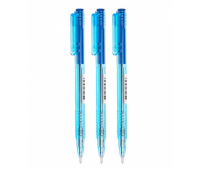 Ручка шариковая автоматическая СТАММ синяя, 0,7мм, тонированный корпус, РШ500, 324096