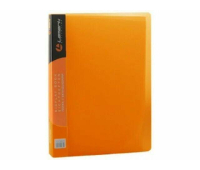 Папка с 80 вкладышами LAMARK 0,80мм жесткая неон оранжевая DB0340-IMOR