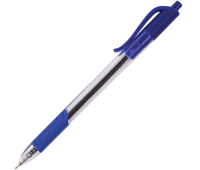 Ручка шариковая масляная автоматическая BRAUBERG "Extra Glide R-Grip", СИНЯЯ, узел 0,7 мм, линия письма 0,35 мм, 142930