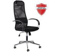 Кресло офисное BRABIX "Pilot EX-610 CH" premium, хром, ткань-сетка, черное, 532417  Россия