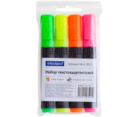 Набор текстовыделителей OfficeSpace 04цв., 1-4мм, чехол с европодвесом  HL4_9517, 228786