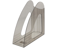 Лоток вертикальный для бумаг BRAUBERG "Delta", 240х90х240 мм, тонированный серый, 237241