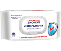 Салфетки влажные Эконом Smart, 120шт., антибактериальные, 30648, 302213