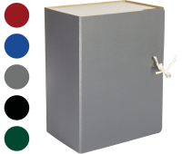 Короб архивный с завязками OfficeSpace разборный, БВ, 150мм, ассорти, сплошной, клапан микрогофрокартон, до 1400л, 318731