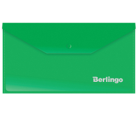 Папка-конверт на кнопке Berlingo, С6, 180мкм, зеленая, AKk_06304, 153946