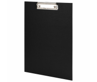 Доска-планшет STAFF "EVERYDAY" с прижимом А4 (225х316 мм), картон/бумвинил, РОССИЯ, черная, 229051