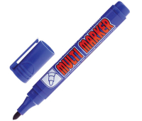 Маркер перманентный CROWN "Multi Marker", СИНИЙ, круглый наконечник, 3 мм, CPM-800 151551/002675