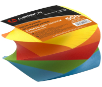 Блок для записей проклеенный, спираль  85*85мм 5цв 500л интенсив NT0079  LAMARK79