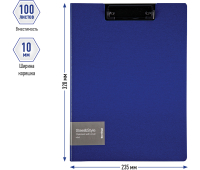 Папка-планшет с зажимом Berlingo "Steel&Style" А4, пластик (полифом), синяя