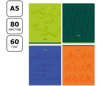 Тетрадь 80л., А5, клетка BG "Monocolor. Стихии", выб. лак, Т5ск80_вл 11103, 341030