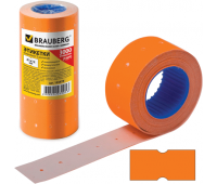 Этикет-лента 21*12 мм, прямоугольная, оранжевая BRAUBERG 123570