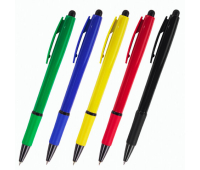 Ручка шариковая автоматическая с грипом STAFF "Manager BP-17", СИНЯЯ, ассорти, линия письма 0,35 мм, 143751