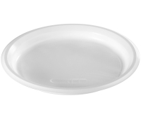 Тарелки одноразовые OfficeClean, набор 100шт., ПП, белые, бессекционные, 22см, 307579