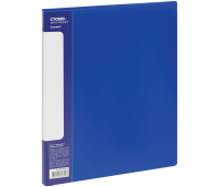 Папка с пружинным скоросшивателем СТАММ "Стандарт" А4, 17мм, 700мкм, пластик, синяя 355336