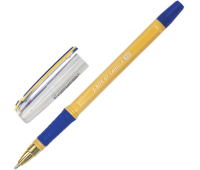 Ручка шариковая масляная с грипом BRAUBERG "i-Rite GT Vanilla", СИНЯЯ, корпус кремовый, узел 1 мм, 143304