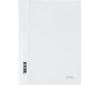 Папка-скоросшиватель пластик. СТАММ А4, 180мкм, белая с прозр. верхом, ММ-30901, 356762