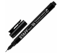 Маркер перманентный STAFF "Profit PM-105", ЧЕРНЫЙ, тонкий металлический наконечник 0,5 мм, 152170