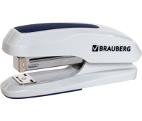 Степлер №24/6, 26/6 BRAUBERG "Extra", до 30 листов, серо-синий, 229087