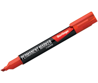 Маркер перманентный Berlingo "Multiline PE400" красный, скошенный, 0,5-4мм