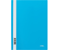 Папка-скоросшиватель пластик. СТАММ А4, 180мкм, голубая с прозр. верхом, ММ-30899, 356761