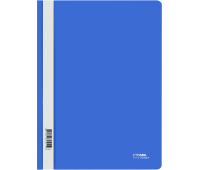 Папка-скоросшиватель пластик. СТАММ А4, 180мкм, синяя с прозр. верхом, ММ-30911, 356767