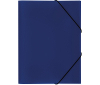 Папка на резинке СТАММ А4, 500мкм, пластик, синяя 343122