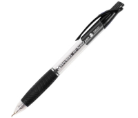 Ручка шариковая масляная автоматическая с грипом BRAUBERG "Jet", ЧЕРНАЯ, узел 0,7 мм, линия письма 0,35 мм, 142133