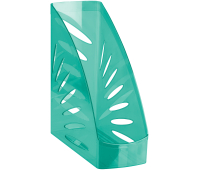 Лоток для бумаг вертикальный СТАММ "Тропик", тонированный мятный, ширина 110мм, ЛТВ-31248, 351550