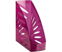 Лоток для бумаг вертикальный СТАММ "Тропик", тонированный розовый, ширина 110мм, ЛТВ-31246, 351548