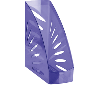 Лоток для бумаг вертикальный СТАММ "Тропик", тонированный фиолетовый, ширина 110мм, ЛТВ-31247, 351549