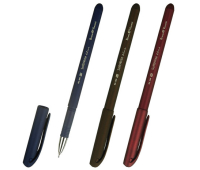 Ручка шариковая масляная BRUNO VISCONTI "SoftWrite", СИНЯЯ, корпус ассорти, узел 0,5 мм, линия письма 0,3 мм, 20-0088, 142909