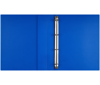 Папка на 4 кольцах СТАММ "Кристалл" А4, 40мм, 700мкм, пластик, синяя, ММ-30757, 355695