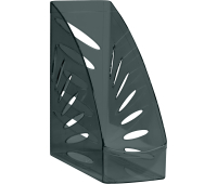 Лоток для бумаг вертикальный СТАММ "Тропик", тонированный черный, ширина 110мм, ЛТВ-31110, 351547